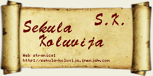 Sekula Koluvija vizit kartica